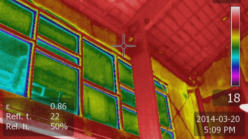 Thermal image of the interior of the SusCon building